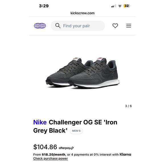 RARE!!! Nike Challenger OG SE Iron Grey Black - EXCELLENT CONDITION! - Picture 5 of 14